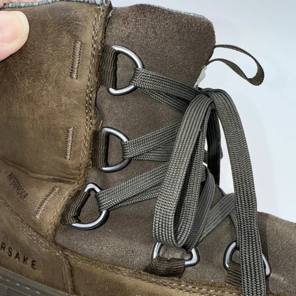 Forsake Lucie Boot Brown Waterproof Leather Size 6.5 Outdoor Sneaker Side Zip